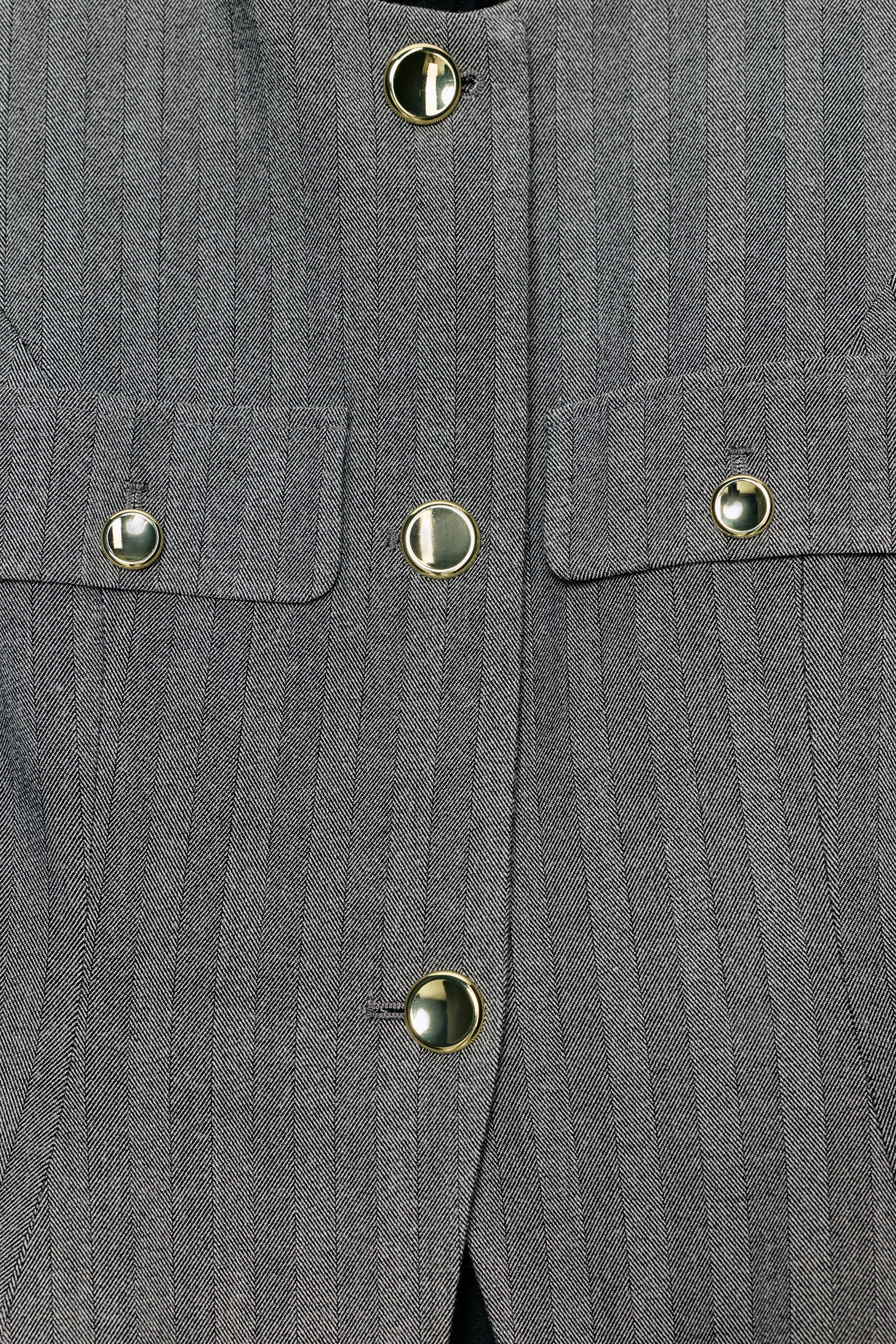 HERRINGBONE FLARED VEST